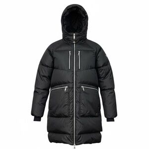 *Sam Edelman Quilted Coat Womens S Black Winter Ski Full Zip Warm Outdoor Snow